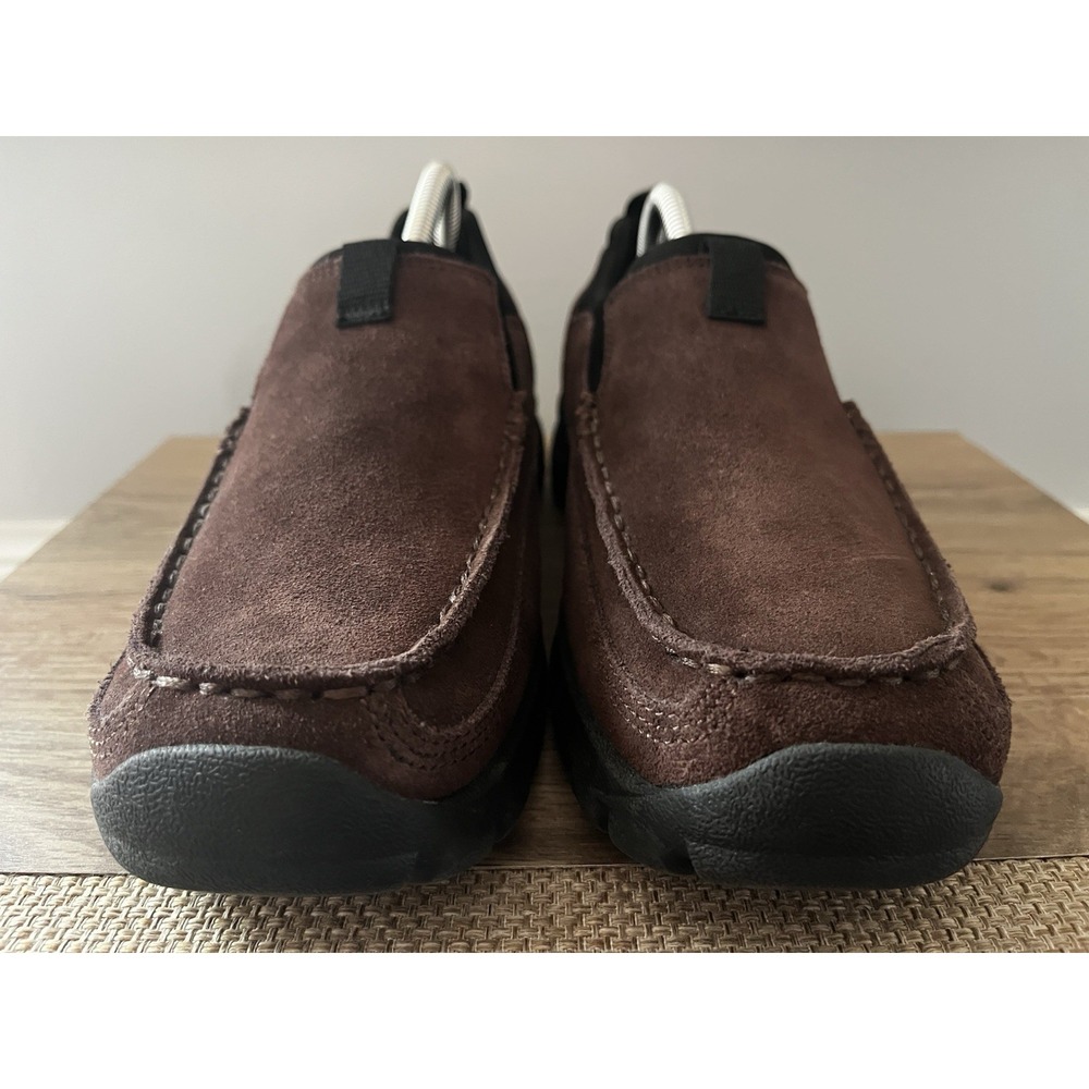 Lands End Shoes Mens 9 D Brown All Weather Slip On Moc Toe Loafers M1